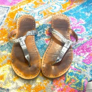 Womens Ugg Leather Size 8 Sandal